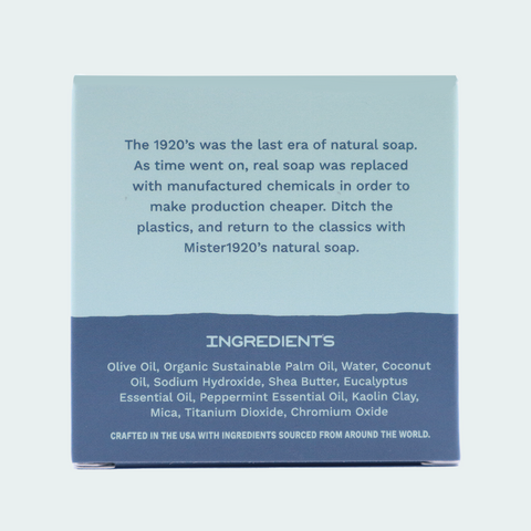 Arctic Eucalyptus Natural Bar Soap for Men Ingredients