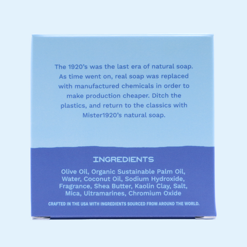 Natural 'Cool Water' Soap for Men Ingredients