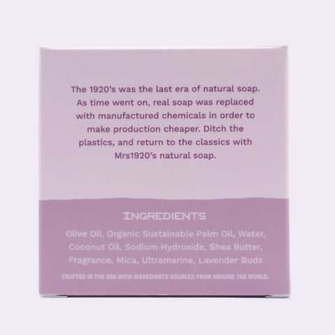 Natural 'Lavender Rain' Soap for Women Ingredients